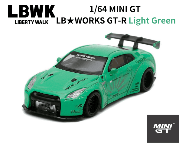 1/64スケール MINI GT「LB☆WORKS Nissan GT-R」(ライトグリーン 1/64スケール MINI GT「LB☆WORKS Nissan GT-R」(ライトグリーン