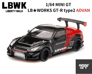 1/64 MINI GTLBWORKS GT-R type2 ADVANץߥ˥