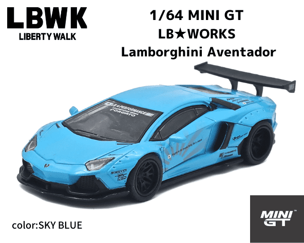 1/64スケール MINI GT「LB☆WORKS ランボルギーニ・アヴェンタドール 