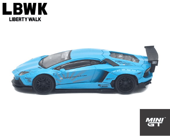 1/64スケール MINI GT「LB★WORKS ランボルギーニ・アヴェンタドール」(スカイブルー)ミニカー