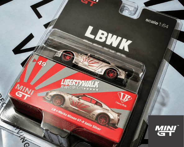 1/64スケール1/64 MINI GT「LB☆WORKS Nissan GT-R (R35)」(サテン 