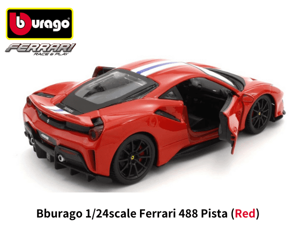 Bburago 1/24スケール「フェラーリ 488ピスタ」(レッド)ミニカー