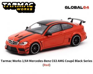 TARMAC WORKS 1/64スケール「メルセデスベンツ C63AMGクーペ ブラックシリーズ」(レッド)ミニカー