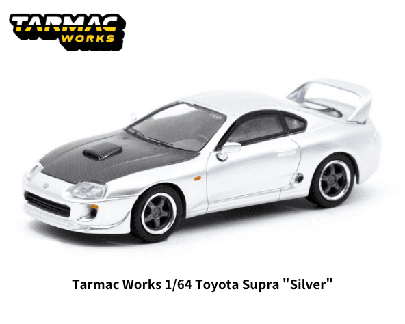 TARMAC WORKS 1/64スケール「トヨタ・スープラ」(シルバー)ミニカー 