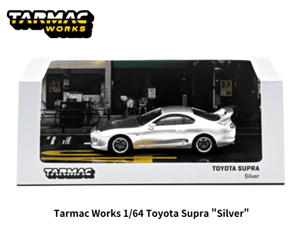 TARMAC WORKS 1/64スケール「トヨタ・スープラ」(シルバー)ミニカー 