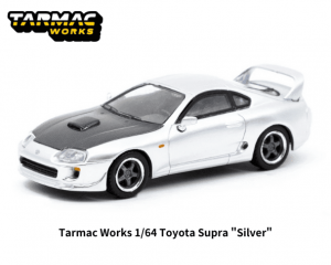 TARMAC WORKS 1/64スケール「トヨタ・スープラ」(シルバー)ミニカー