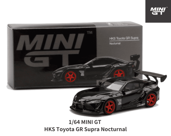 MINI GT 1/64スケール「HKS トヨタ GR スープラ Nocturnal」(ブラック 