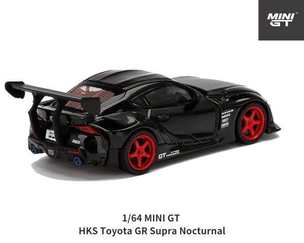 MINI GT 1/64スケール「HKS トヨタ GR スープラ Nocturnal」(ブラック)ミニカー