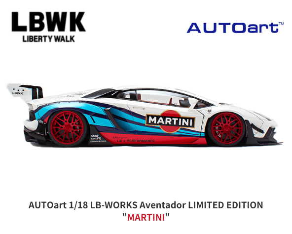 MARTINI アヴェンタドール ランボルギーニ LBWK 1/18 ミニカー-