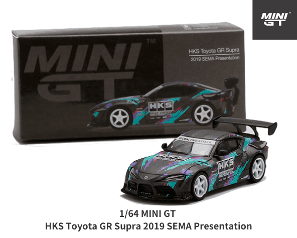 MINI GT 1/64スケール「HKS トヨタ GR スープラ 2019 SEMA