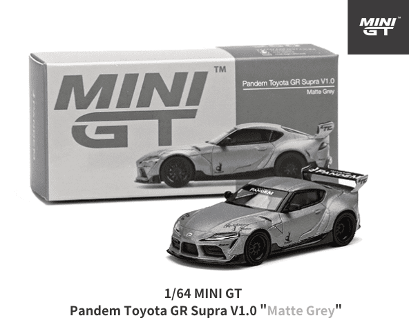 MINI GT 1/64スケール「PANDEM トヨタGRスープラV1.0」(マットグレー
