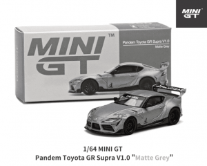 MINI GT 1/64スケール「PANDEM トヨタGRスープラV1.0」(マットグレー)ミニカー