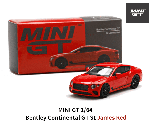 MINI GT 1/64スケール「ベントレー・コンチネンタルGT」(St James Red