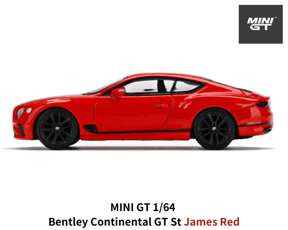MINI GT 1/64スケール「ベントレー・コンチネンタルGT」(St James Red)ミニカー