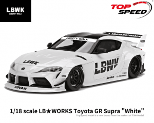 1/18スケール Top Speed「LB★WORKS トヨタ・GRスープラ」(ホワイト)ミニカー