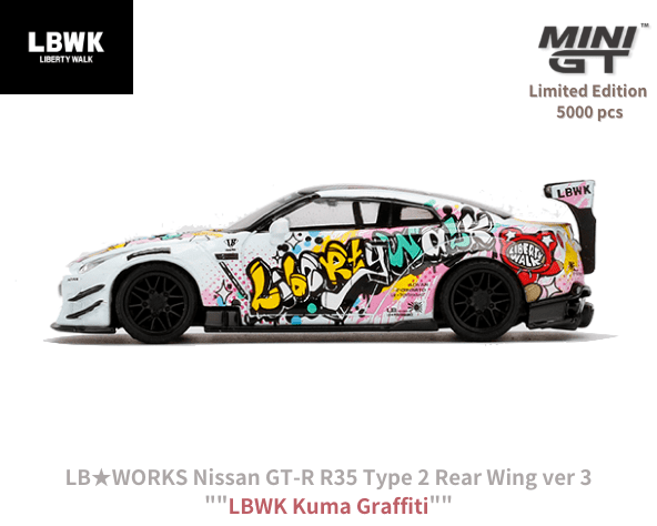 1/64スケール MINI GT「LB☆WORKS Nissan GT-R R35 Type 2 Rear Wing