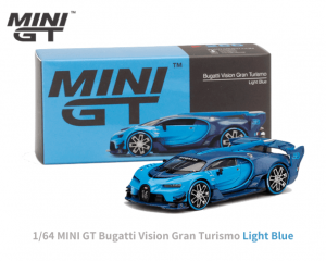 1/64スケール MINI GT「ブガッティ・ビジョングランツーリスモ」(ブルー) ミニカー