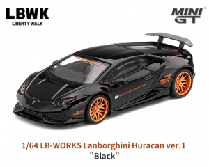 1/64スケール MINI GT「LB★WORKS ランボルギーニ・ウラカン Ver1」(ブラック)ミニカー