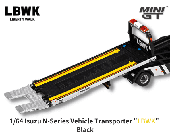 1/64スケール MINI GT「Isuzu N-Series Vehicle Transporter (車両積載 