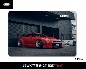 Liberty Walk「LBWK 下敷き GT-R35 (Red)」A4サイズ