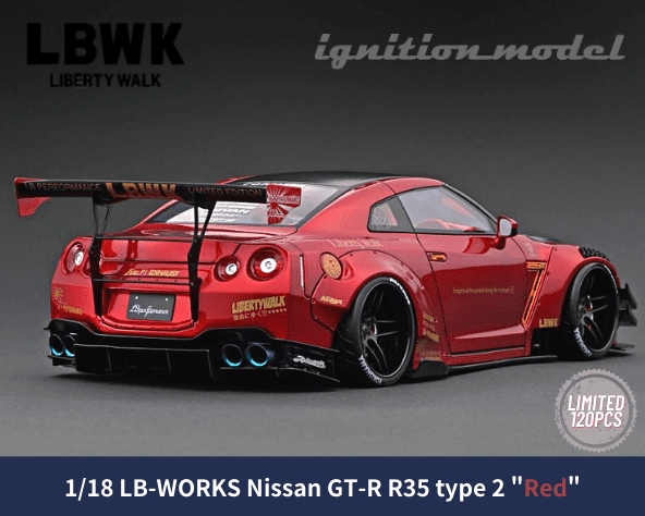 リバティウォークイグニッションモデル 1/18 LB-WORKS GT-R R35 type 2