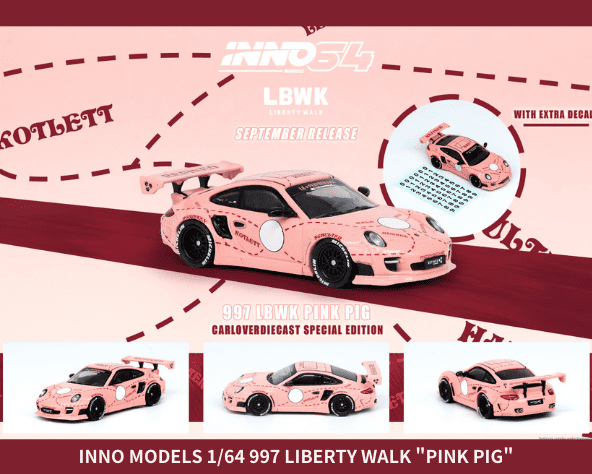 MiniGT INNO LBWK 激レア品 1/64スケール INNO Models「997 LBWK PINK PIG