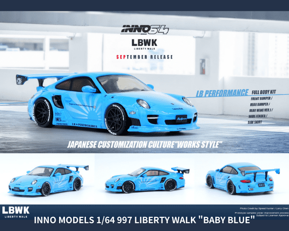 1/64スケール INNO Models「997 LIBERTY WALK」 (ベイビーブルー