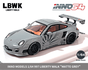 1/64スケール INNO Models「997 LIBERTY WALK」 (マットグレー)ミニカー