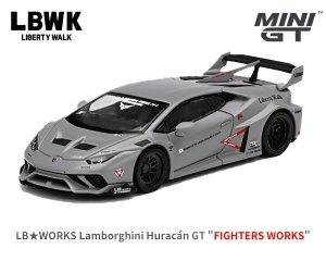 1/64スケール MINI GT「LB★WORKS ランボルギーニ・ウラカンGT FIGHTERS WORKS」ミニカー