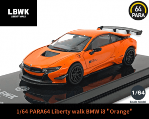 PARA64 1/64スケール「リバティーウォーク BMW i8」(オレンジ) ミニカー