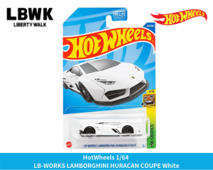HOT WHEELS 1/64スケール「LB-WORKS ランボルギーニ・ウラカンクーペ」(ホワイト)ミニカー/USパッケージ仕様