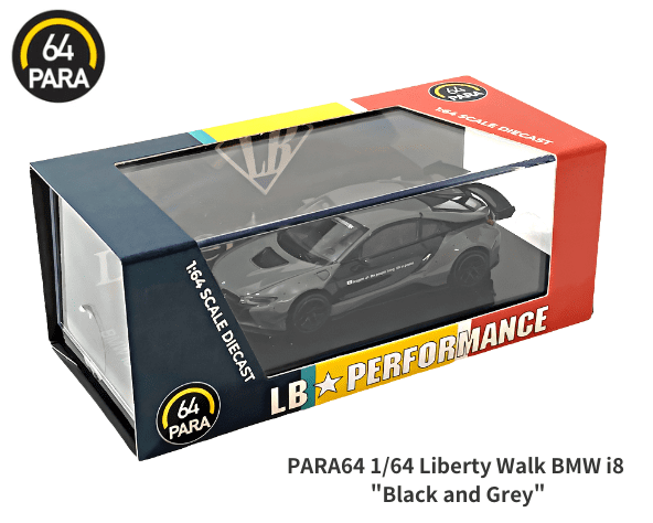 PARA64 1/64スケール「リバティーウォーク BMW i8」(ブラック&グレー 