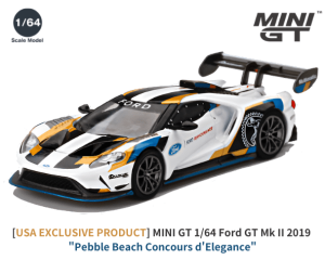 1/64スケール MINI GT「フォードGT MkII ペブルビーチ・コンクールデレガンス 2019」