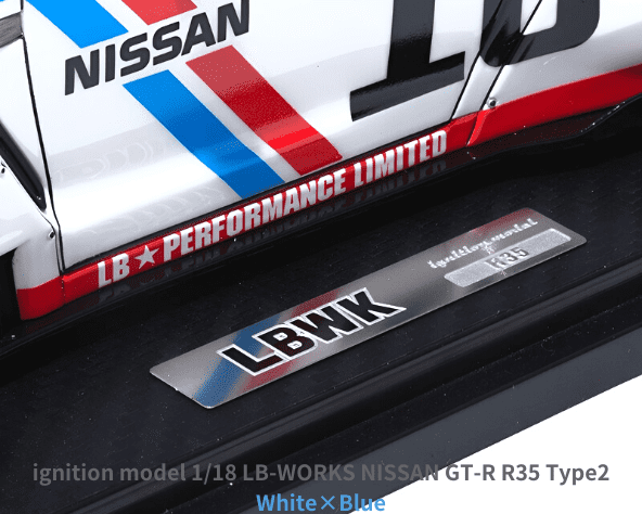 1/18スケール ignition model「LB-WORKS NISSAN GT-R R35 Type2」ホワイトu0026ブルー レジン製ミニカー｜Liberty  Walkリバティーウォーク｜【スターホビーミニカーストア】ミニカーと自動車の雑貨・グッズの総合通販サイト