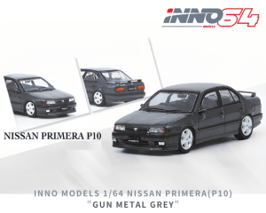 INNO64 1/64スケール「日産プリメーラ(P10) 」(ガンメタルグレー)ミニカー