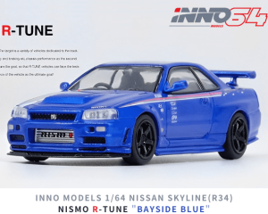 INNO64 1/64スケール「日産スカイラインGT-R (R34) NISMO R-TUNE 」(ベイサイドブルー)ミニカー