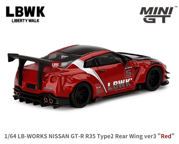 スケール MINI GTLB WORKS NISSAN GT R R Type2 Rear Wing