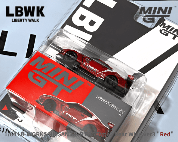 1/64スケール MINI GT「LB-WORKS NISSAN GT-R R35 Type2 Rear Wing ...