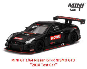 1/64スケール MINI GT「日産GT-R NISMO GT3 2018 テストカー」ミニカー