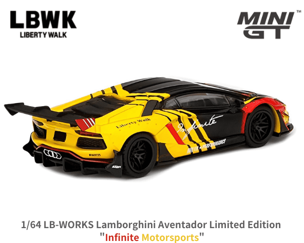 1/64スケール MINI GT「LB-WORKS ランボルギーニ・アヴェンタドール Limited Edition Infinite  Motorsports」ミニカー