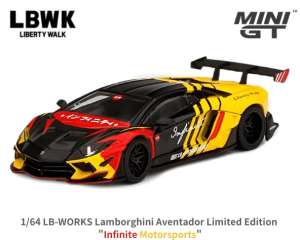1/64スケール MINI GT「LB-WORKS ランボルギーニ・アヴェンタドール Limited Edition Infinite Motorsports」ミニカー