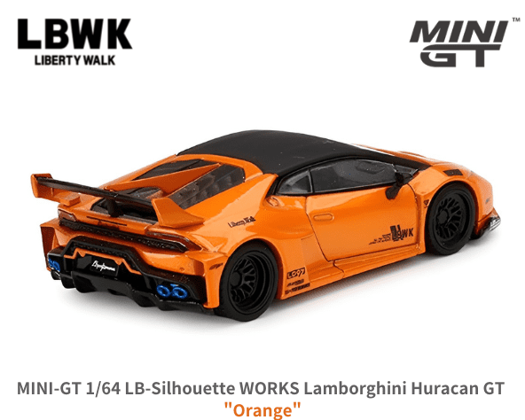 1/64スケール MINI GT「LB-Silhouette WORKS ランボルギーニ・ウラカン GT」(オレンジ)ミニカー