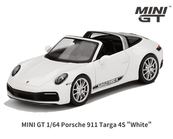 1/64スケール MINI GT「ポルシェ 911 タルガ 4S」左ハンドル仕様 