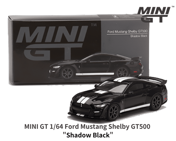 1/64スケール MINI GT「フォード・マスタング シェルビー GT500 」(シャドウブラック)ミニカー｜【スターホビーミニカーストア】ミニカーと自動車の雑貨・グッズの総合通販サイト