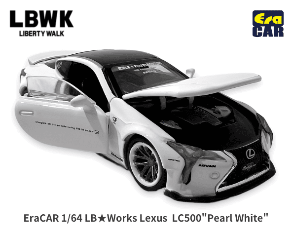 Era Car 1/64スケール「LB☆Works レクサスLC500」(パールホワイト 