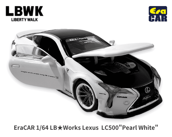 Era Car 1/64スケール「LB☆Works レクサスLC500」(パール Era Car 1/64スケール「LB☆Works レクサスLC500」(パール