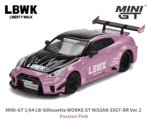 1/64スケール MINI GT「LB-WORKS NISSAN GT-R R35 Type2 Rear Wing ver3」(レッド)ミニカー｜Liberty  Walk