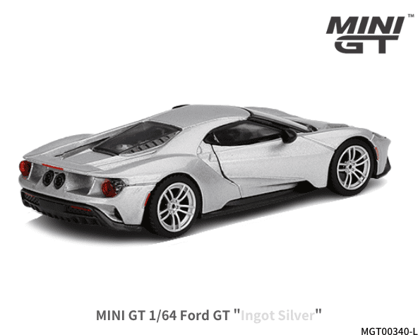 Ford GT ミニカー 1/64 エコブースト 1/64スケール MINI GT「フォードGT」(インゴットシルバー