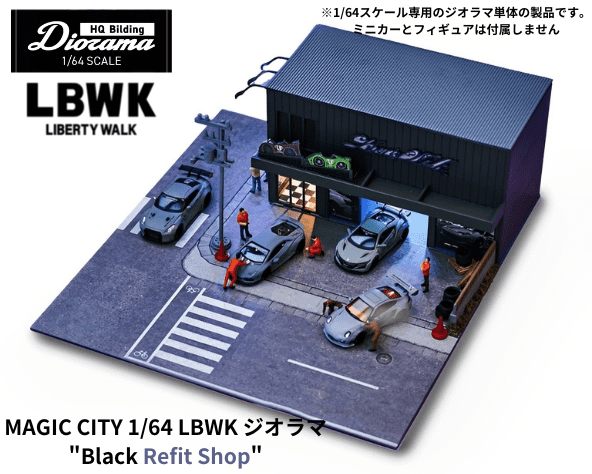 1 64 ジオラマ LBWK背景 床プレート(モンエナVer.) - ミニカー