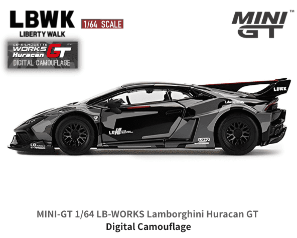 1/64スケール MINI GT「LB-silhouette WORKS ランボルギーニ・ウラカン 